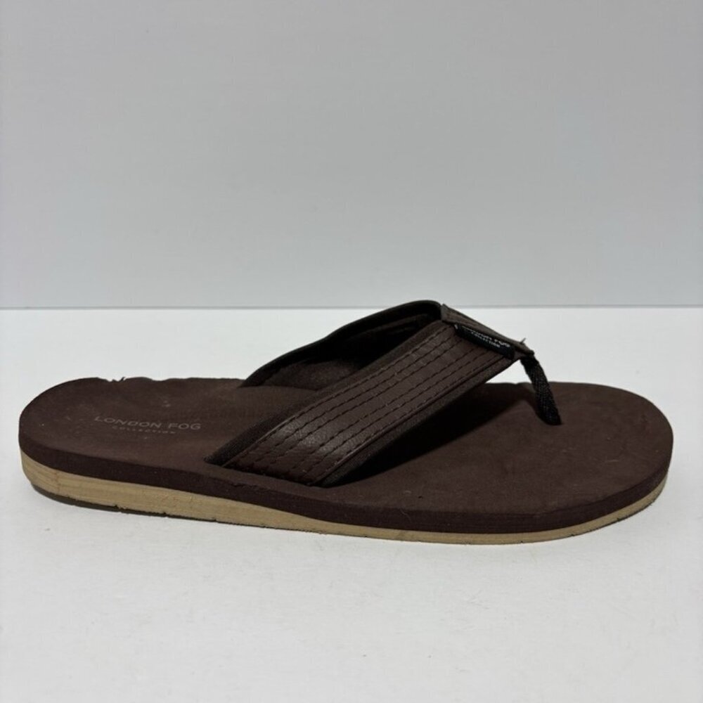 London Fog Men’s Tyrone Flip Flop Sandals, Size 8 M